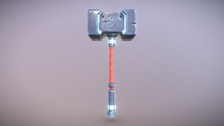 Dwarven Warhammer | Sculpting. 3D Model