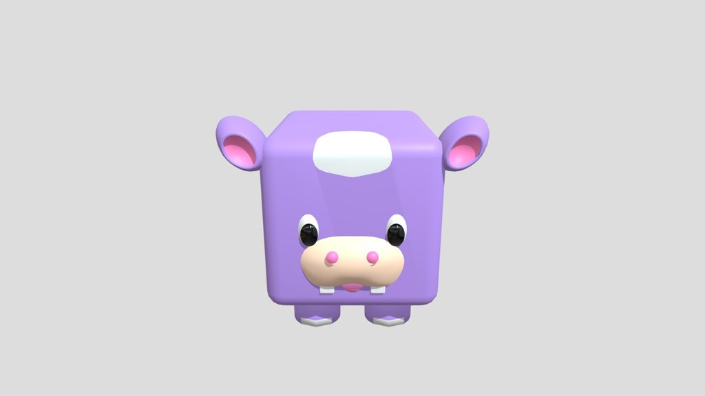 Purple Hippo Cube