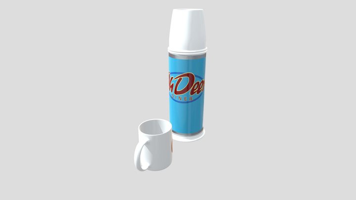 Oh Deer Diner Thermos bottle 3D Model