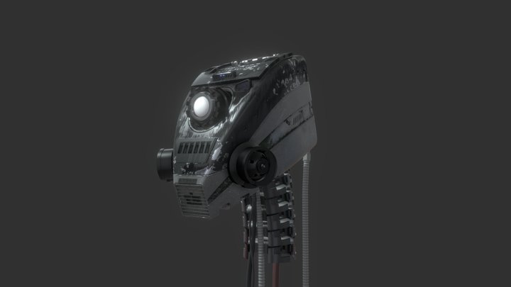 sci-fi robot head 3D Model