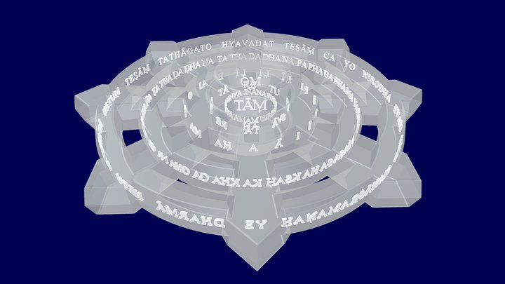 Sitatārā Wheel - Roman text 3D Model