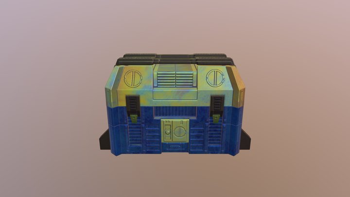 funky space loot box 3D Model
