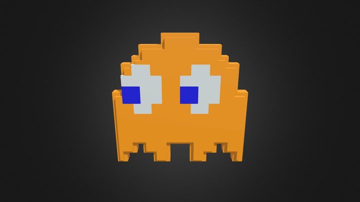 Pac-man Ghost Clyde 3D Model