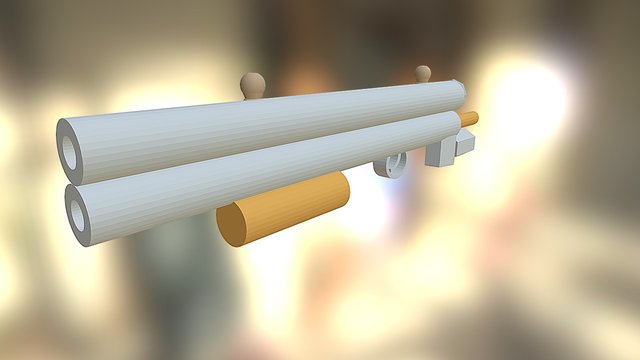 Rubber Band Gun 3D Model