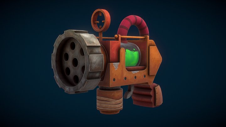 Stylized Slime Gun 3D Model