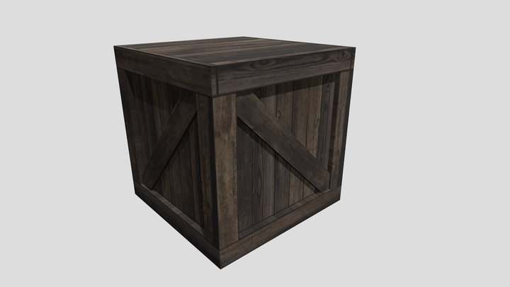 Wooden Crate 3D Model