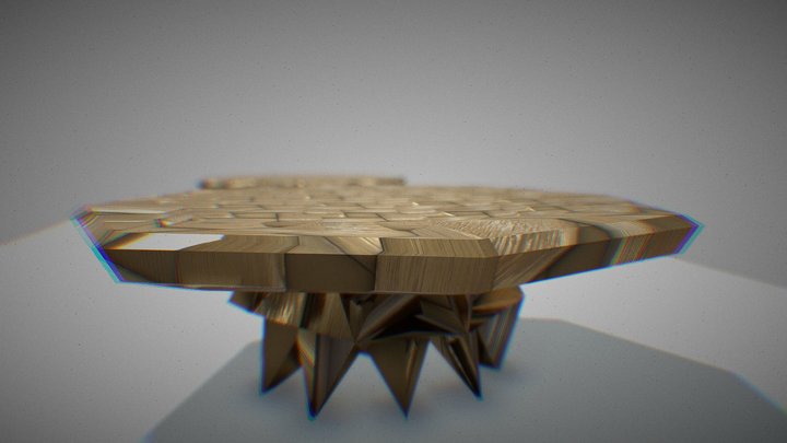table or tables by wood, unusually style 3D Model