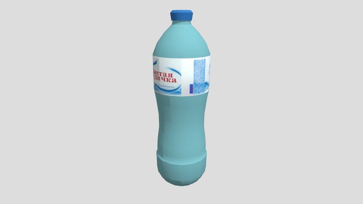 Clear Water Bottle 3D Model