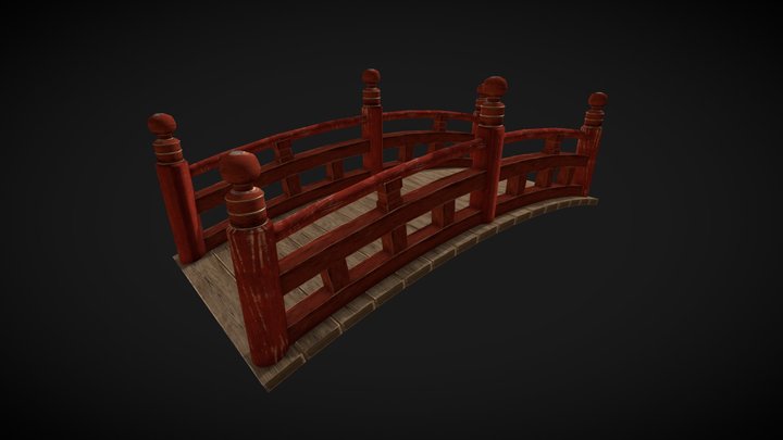 Soribashi - Japanese Bridge 3D Model