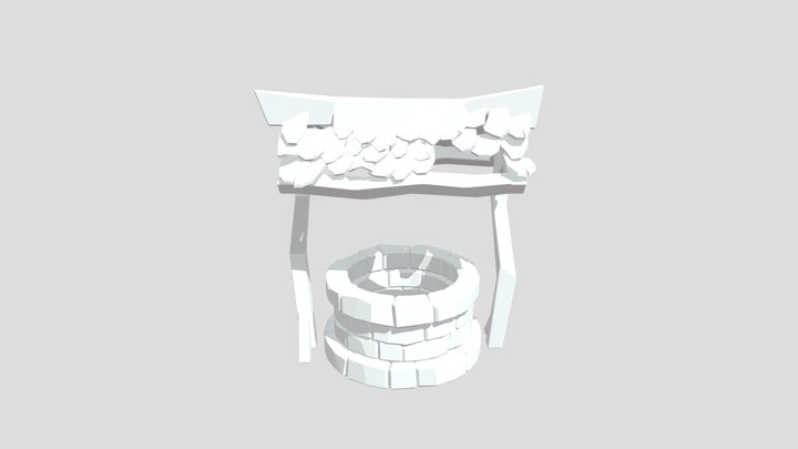 Low-poly Well 3D Model