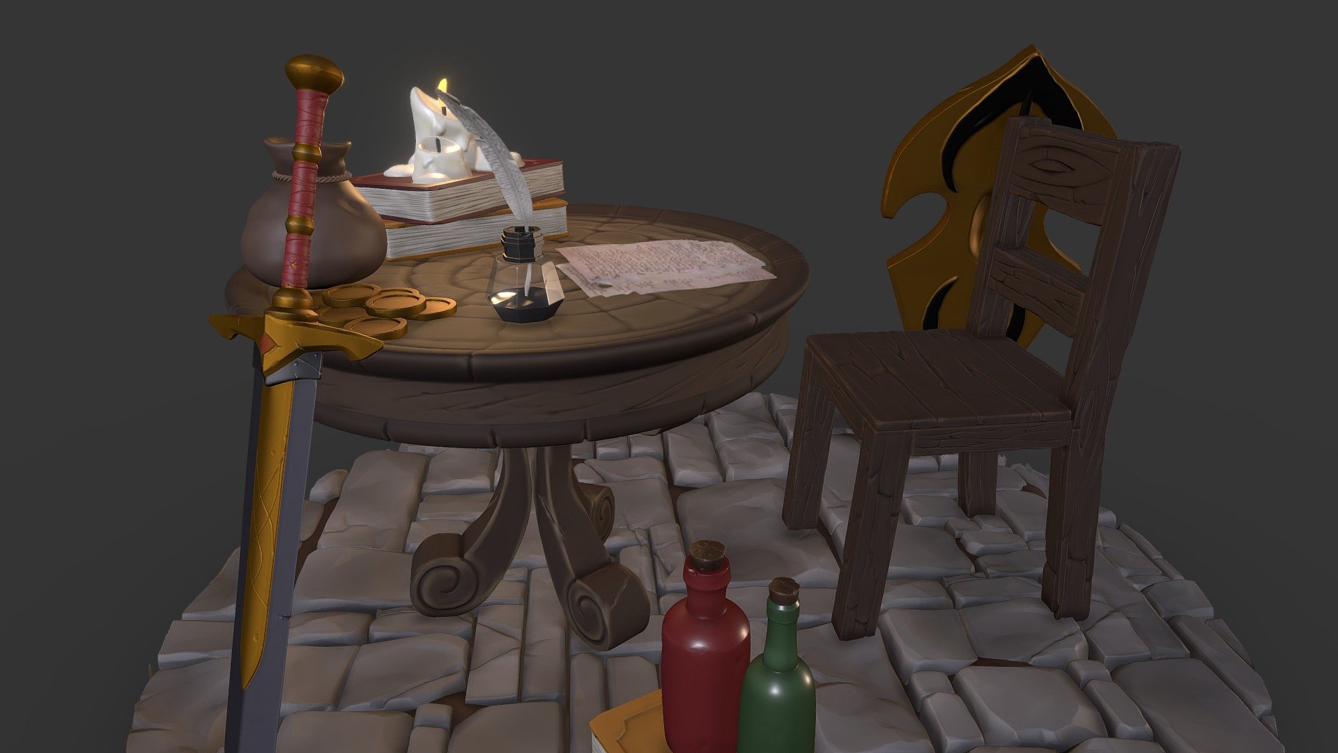 Sculpted Resting Scene - 3D model by Moïse Dos Santos (@DosSantosMoise ...