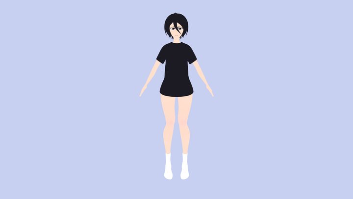 Rukia Kuchiki full body 3D Model