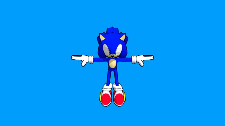 Sonic Adventure - Classic Sonic - Download Free 3D model by  Classic_Sonic_Lover (@Classic_Sonic_Lover) [233b271]