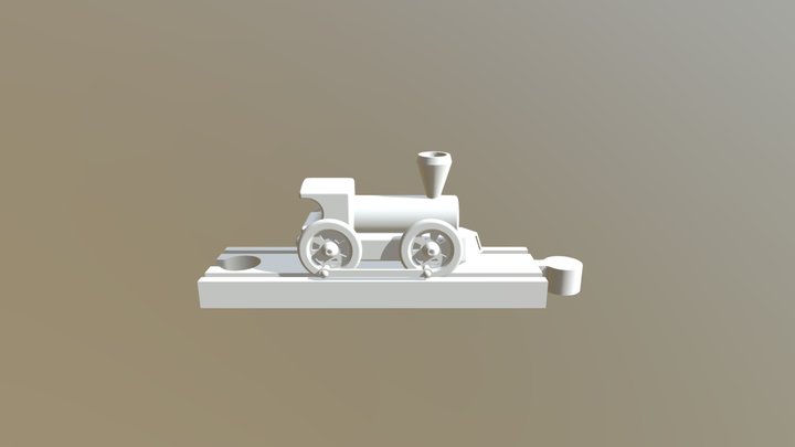 Mini Train Assembly With 1 Track 3D Model