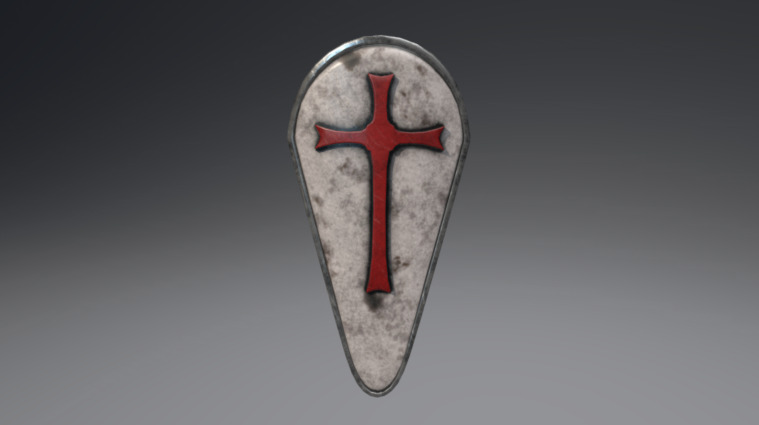 Templars Kite Shield Worn