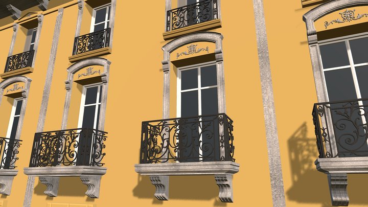 French style building 3D Model