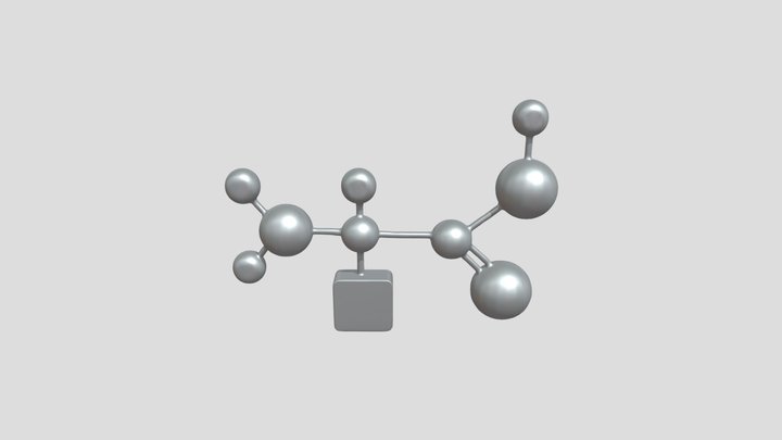 Amino acid molecular structure diagram 3D Model