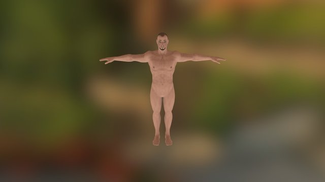 Avatar mâle "musclé" étape B 3D Model
