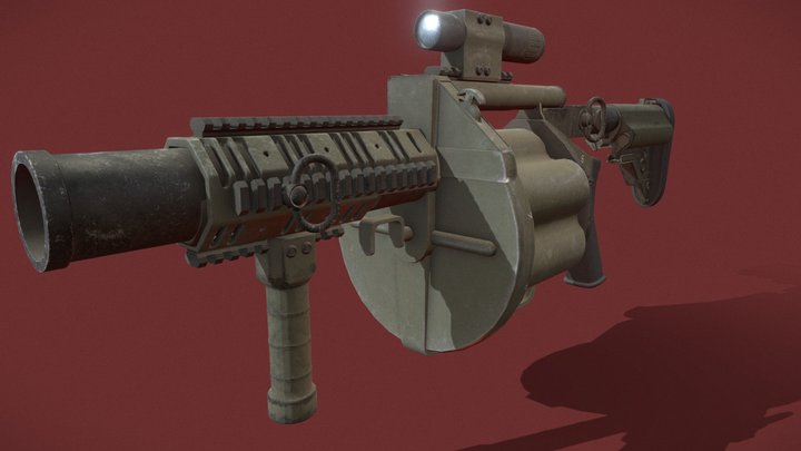 M32 Grenade Launcher 3D Model