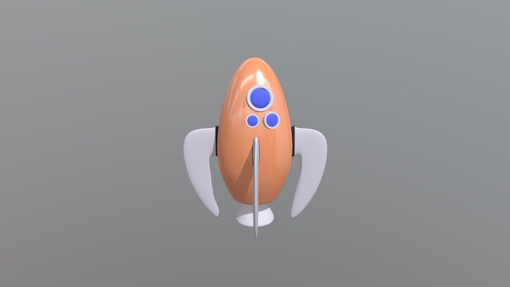 Toy Rocket 3D Model