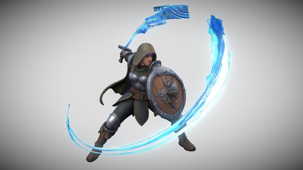 Man Warrior Swing Sword
