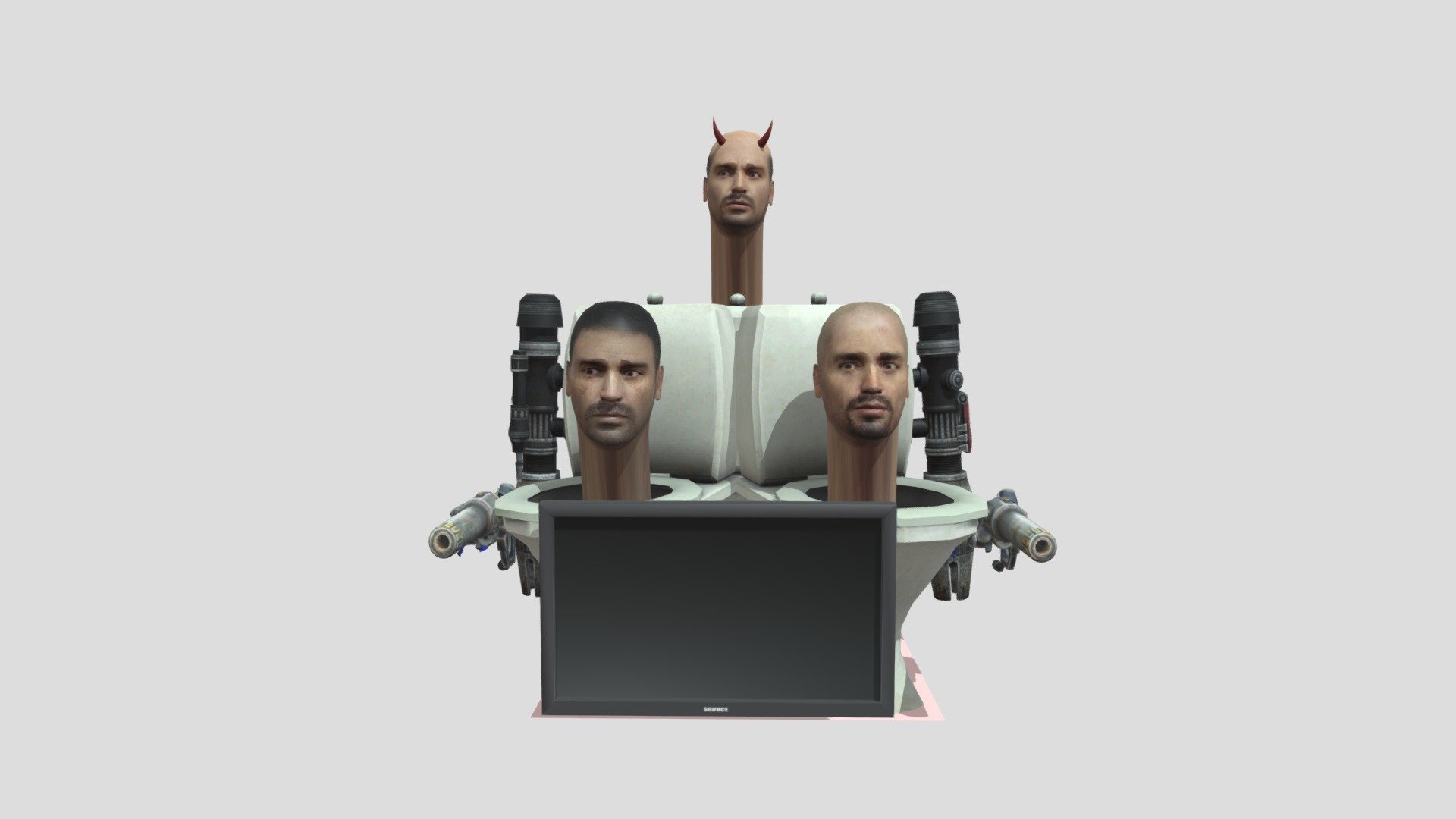 Triplet Skibidi Toilet Upgrated — Sketchfab embed 3D viewer