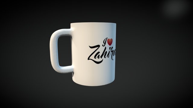 I LOVE ZAHIRA MUG CONCEPT 3D Model