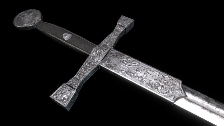 Espada Excalibur Medieval 3D Model