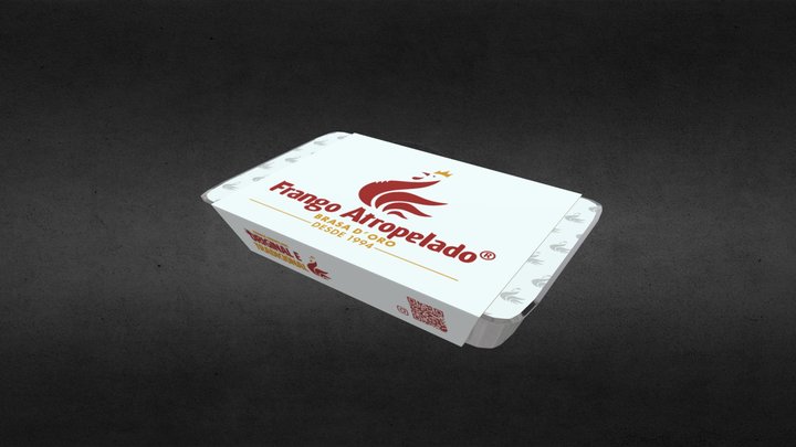 Frango Atropelado - Embalagem Cinta Logo 3D Model