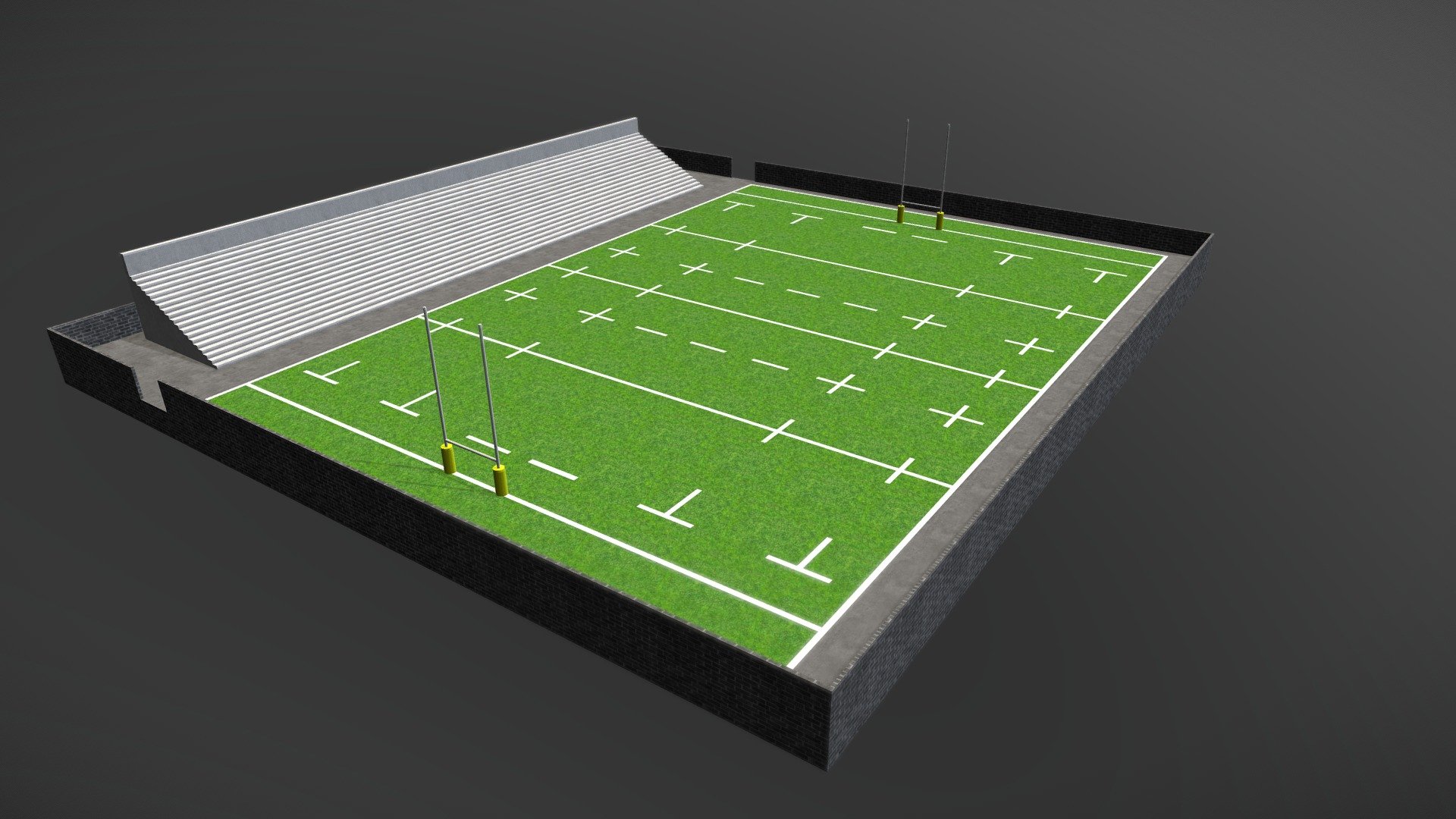 Rugby Field Download Free 3D model by Klungland [2e4aa47] Sketchfab