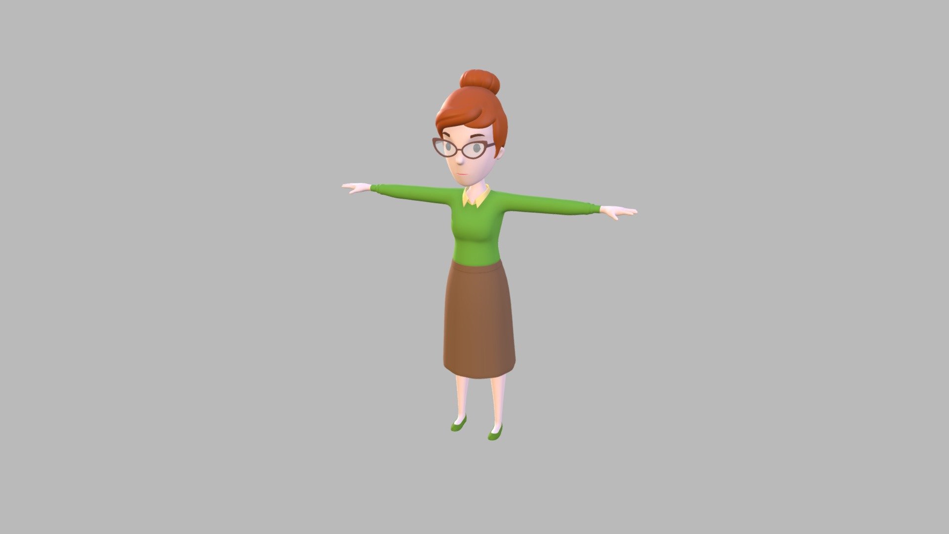 Cartoongirl016 Teacher Buy Royalty Free 3d Model By Bariacg [2e4d107] Sketchfab Store