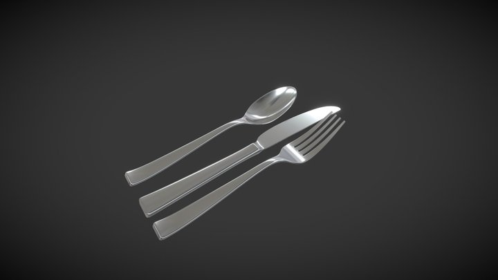 Knife Fork and spoon 3D Model