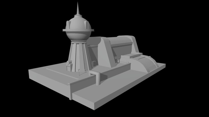 Planet Express Diorama Blockout Example 3D Model