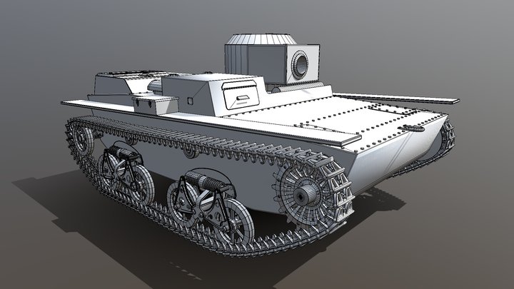 T-38 Tank 3D Model