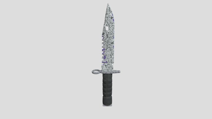 M9 Bayonet Freehand 3D Model