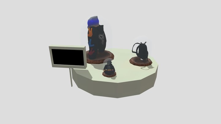 Gorilla Tag Merch Stand 3D Model