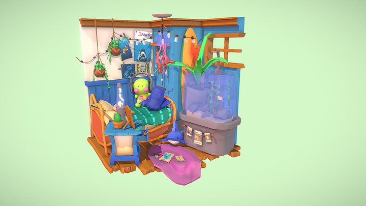 DAE Crib - Sea Lovers Childhood 3D Model