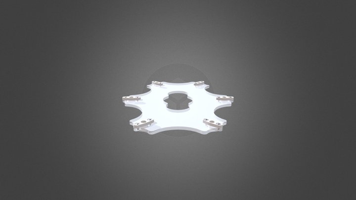 Assembly - Top Plate with Servo Horns 3D Model