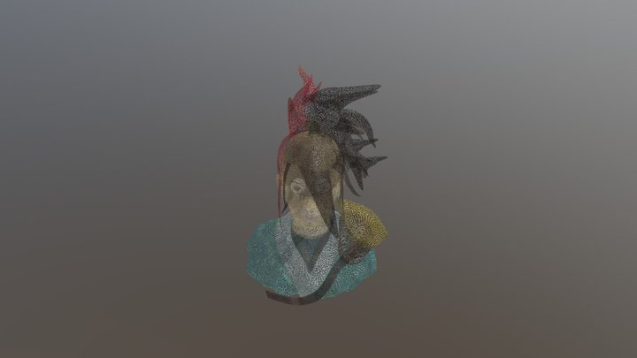 Scarred Female Warrior 3D Model