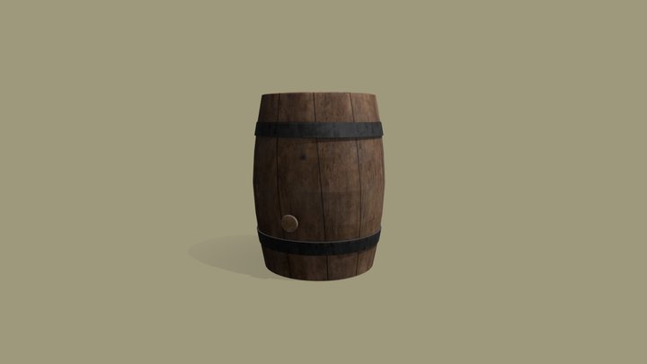 HD Barrel 3D Model