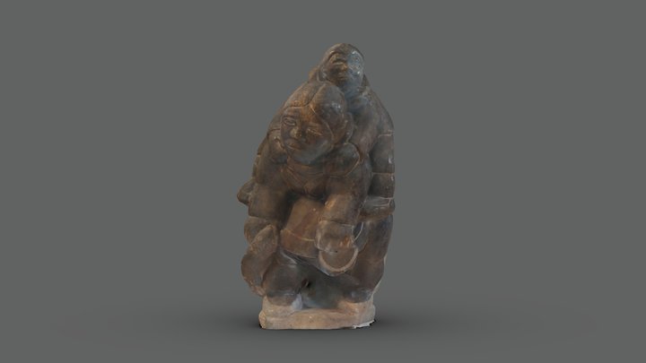 Inuit Sculpture: Mother and Child 3D Model