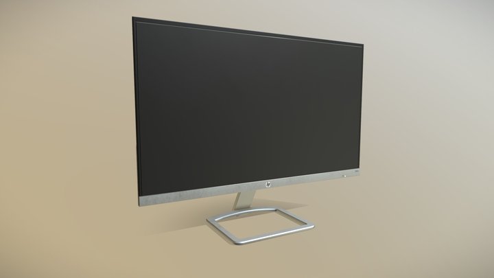 Hp Monitor Low Poly 3D Model