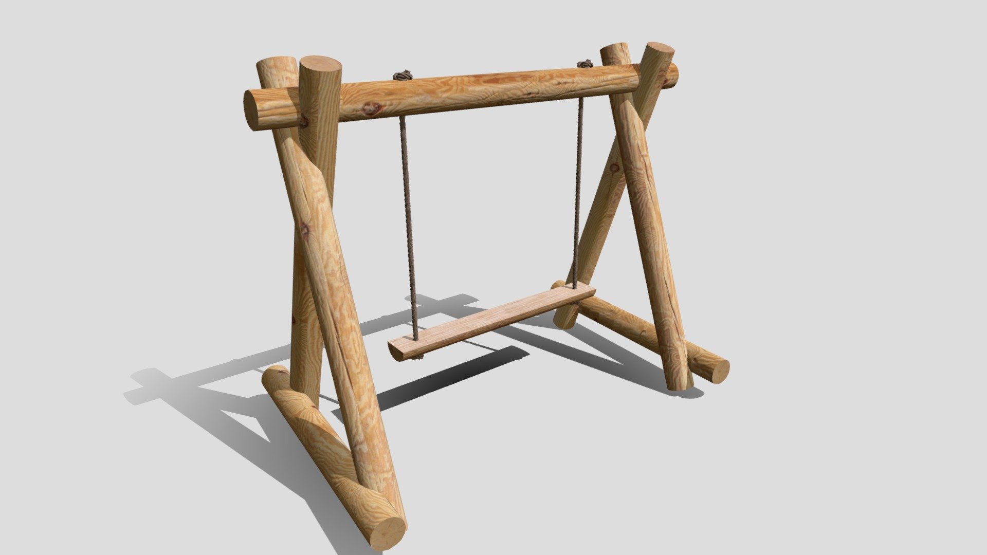 качели из бревна - Download Free 3D model by Razzhivin_Ivan [2e5c24f ...