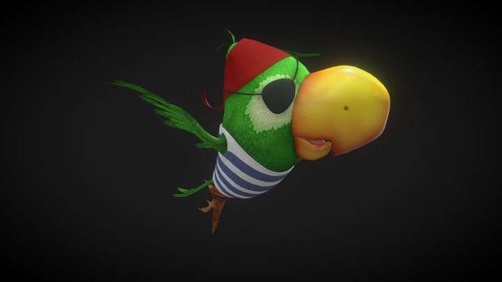 Pirate parrot 3D Model