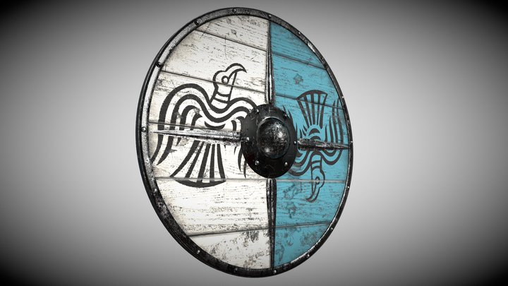 Wooden shield 3D Model