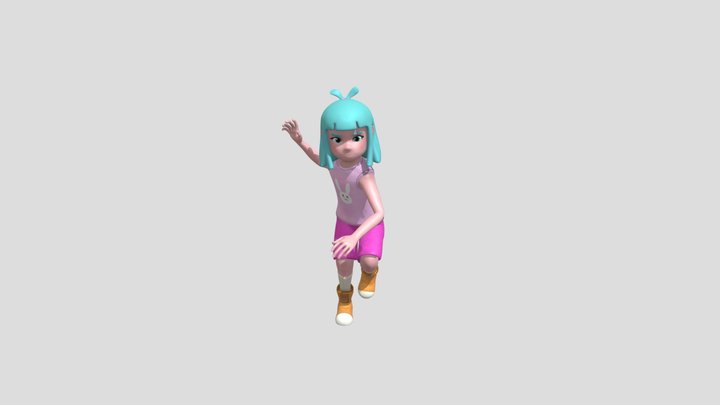 standing+jump+running 3D Model