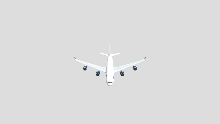 A340-500 plane 3D Model