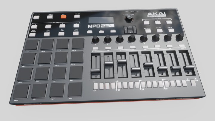 Akai Professional MPD 232 - Buy Royalty Free 3D model by sprtkle