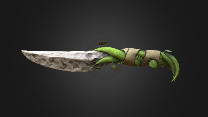 Primitive stone knife 3D Model