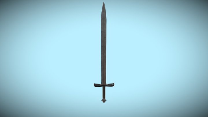Low-Poly Medieval Sword 3D Model